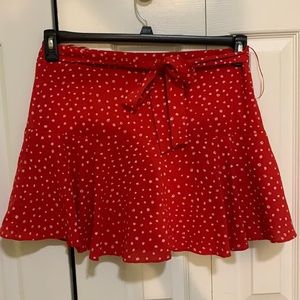 Glam Los Angeles Red Polka Dot Skort